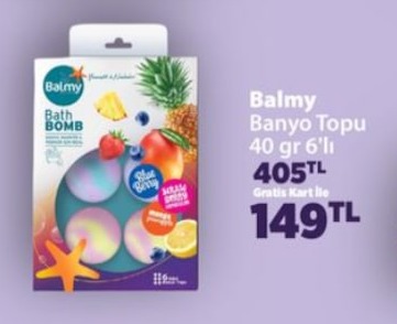 Balmy Banyo Topu 40 Gr 6'Lı