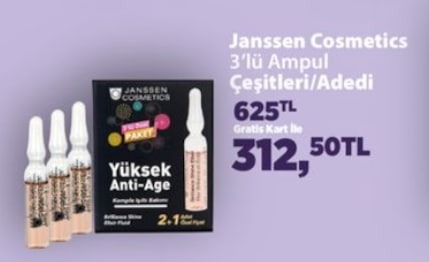 Janssen Cosmetics 3'Lü Ampul Çeşitleri/Adedi