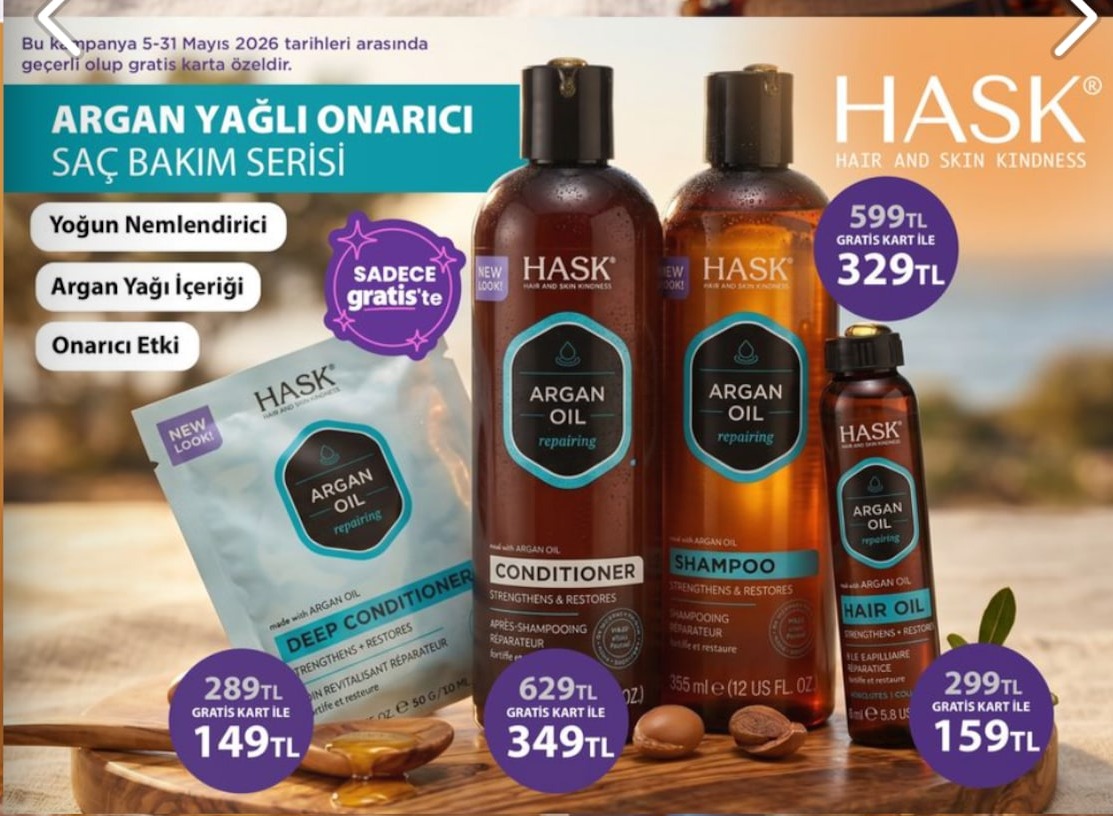 Hask Argan Yağı Onarıcı Saç Bakım Serisi Deep Conditioner 50G/10Ml
