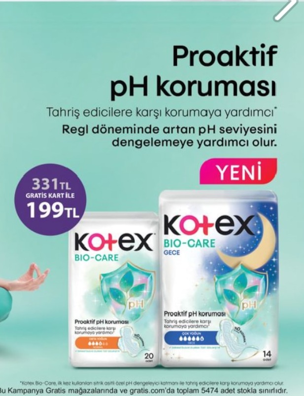 Kotex Bio-Care Gece Ped