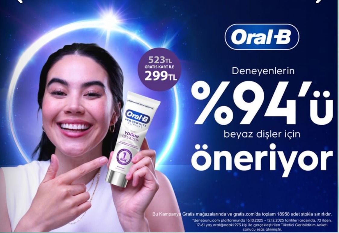 Oral-B Yoğun Beyazlık Diş Macunu