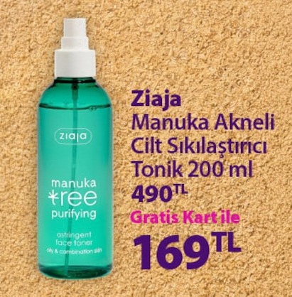 Ziaja Manuka Akne Cilt Siklastirici Tonik 200Ml