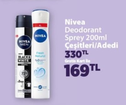 Nivea Deodorant Sprey 200Ml Çeşitleri