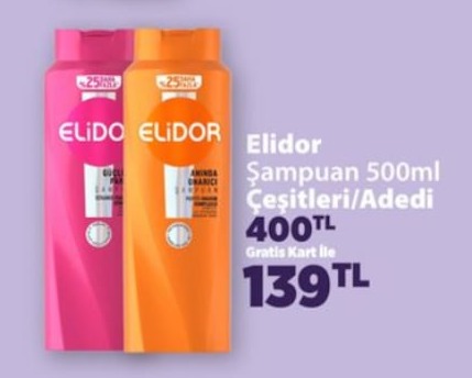 Elidor Şampuan 500Ml Çeşitleri
