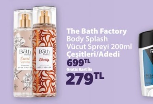 The Bath Factory Body Splash Vücut Spreyi 200Ml Çeşitleri/Adedi