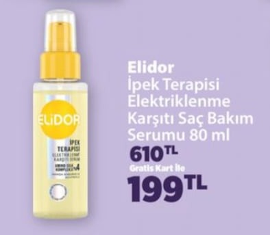 Elidor İpek Terapi Elektriklenmeme Karşıtı Saç Bakım Serumu 80 Ml