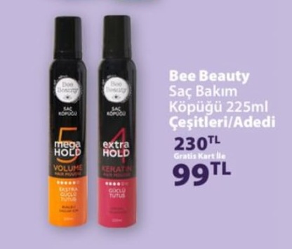 Bee Beauty Saç Bakım Köpüğü 225Ml Çeşitleri/Adedi
