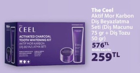 The Ceel Aktif Mor Karbon Diş Beyazlatma Seti (Diş Macunu 75 Gr + Diş Tozu 50 Gr)