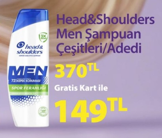 Head&Shoulders Men Şampuan Çeşitleri/Adedi