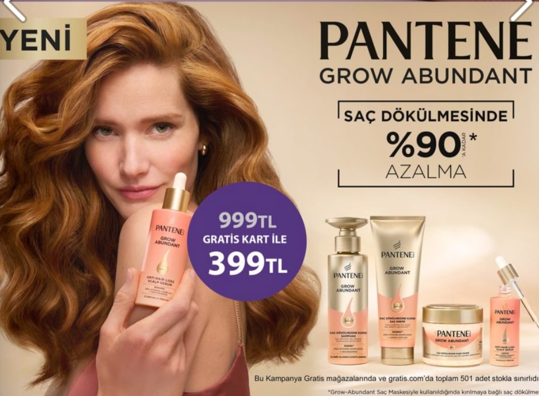 Pantene Grow Abundant Saç Dökülmesine Karşı Serum 30Ml
