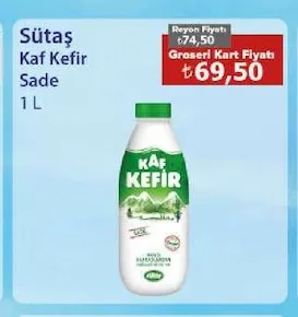 Sütaş Kaf Kefir Sade 1 L