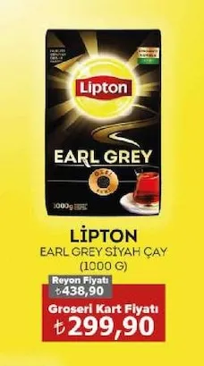 Lipton Earl Grey Siyah Çay (1000 G)