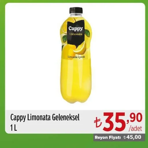 Cappy Limonata Geleneksel 1 L