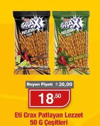 Eti Crax Patlayan Lezzet 50 G Çeşitleri