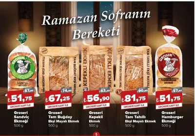 Groseri Sandviç Ekmeği 500 G