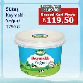 Sütaş Kaymaklı Yoğurt 1750 G