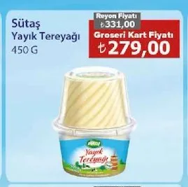 Sütaş Yayık Tereyağı 450 G