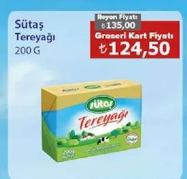 Sütaş Tereyağı 200 G