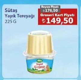 Sütaş Yayık Tereyağı 225 G