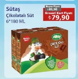 Sütaş Çikolatalı Süt 6*180 Ml