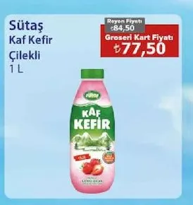 Sütaş Kaf Kefir Çilekli 1 L