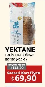 Yektane Hali̇S Tam Buğday Ekmek (620 G)