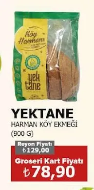 Yektane Harman Köy Ekmeği̇ (900 G)
