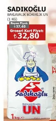 Sadıkoğlu Baklavalık Böreklik Un (1 Kg)