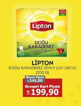 Lipton Doğu Karadeniz Siyah Çay 100'Lü (200 G)