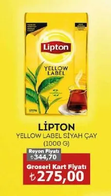 Lipton Yellow Label Siyah Çay (1000 G)