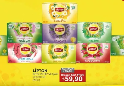 Lipton Bitki Ve Meyve Çayı Çeşitleri (20'Li)