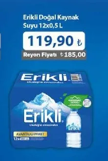 Erikli Doğal Kaynak Suyu 12X0,5 L
