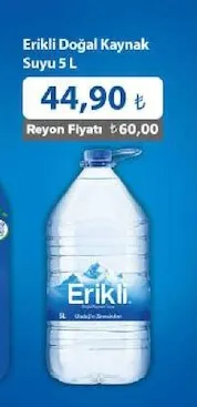 Erikli Doğal Kaynak Suyu 5 L