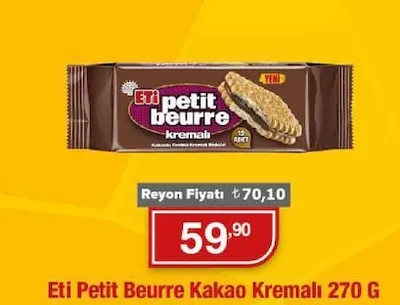Eti Petit Beurre Kakao Kremalı 270 G