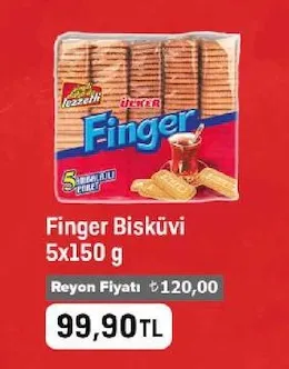 Ülker Finger Bisküvi 5X150 G