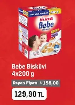 Ülker Bebe Bisküvi 4X200 G