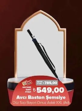 Avcı Baston Şemsiye Düz Sap Bayan Omuz Askılı Xxl (Ad)