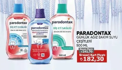 Parodontax Günlük Ağız Bakım Suyu Çeşitleri 500 Ml