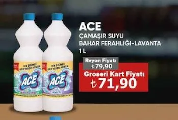 Ace Çamaşır Suyu Bahar Ferahlığı-Lavanta 1 L