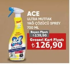 Ace Ultra Mutfak Yağ Çözücü Sprey 700 Ml