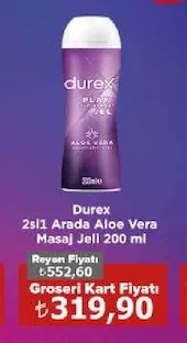 Durex 2Si1 Arada Aloe Vera Masaj Jeli 200 Ml