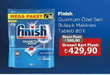 Finish Quantum Özel Seri Bulaşık Makinesi Tableti 80'Li