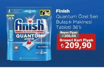 Finish Quantum Özel Seri Bulaşık Makinesi Tableti 36'Lı