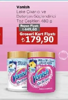 Vanish Leke Çıkarıcı Ve Deterjan Güçlendirici Toz Çeşitleri 480 G