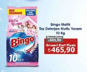 Bingo Matik Toz Deterjan Mutlu Yuvam 10 Kg