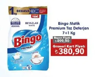 Bingo Matik Premium Toz Deterjan 7+1 Kg