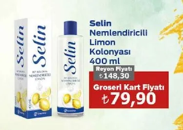 Selin Nemlendiricili Limon Kolonyası 400 Ml