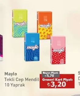 Maylo Tekli Cep Mendil 10 Yaprak