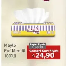 Maylo Puf Mendil 100'Lü