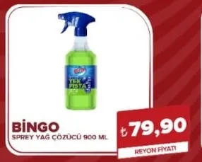 Bingo Sprey Yağ Çözücü 900 Ml